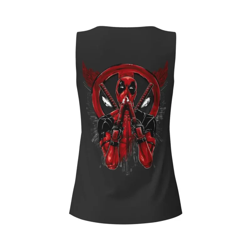 Praying Deadpool Tank Top - Merc in Contemplation - Image 3