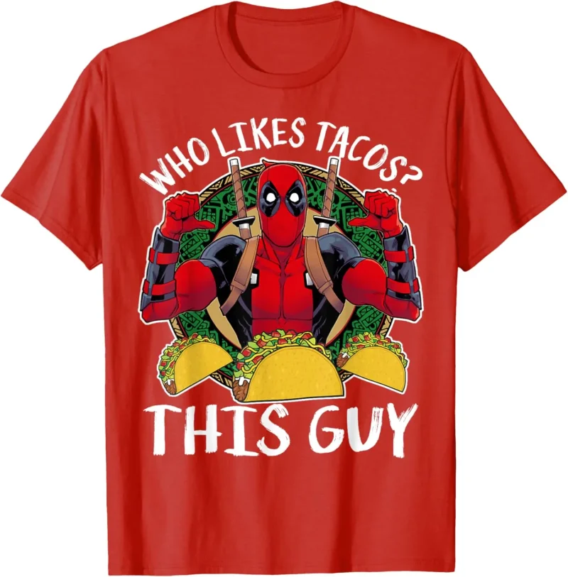 Deadpool T-Shirt "Who Likes TACOS? THIS GUY" - Image 5