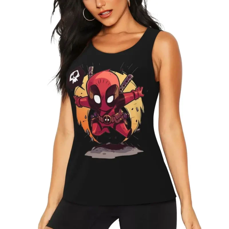 Chibi Deadpool Tank Top - Adorable Merc with a Mouth - Image 2
