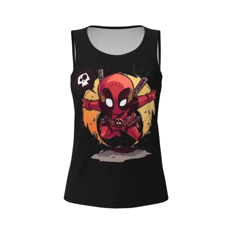 Chibi Deadpool Tank Top - Adorable Merc with a Mouth - Image 5