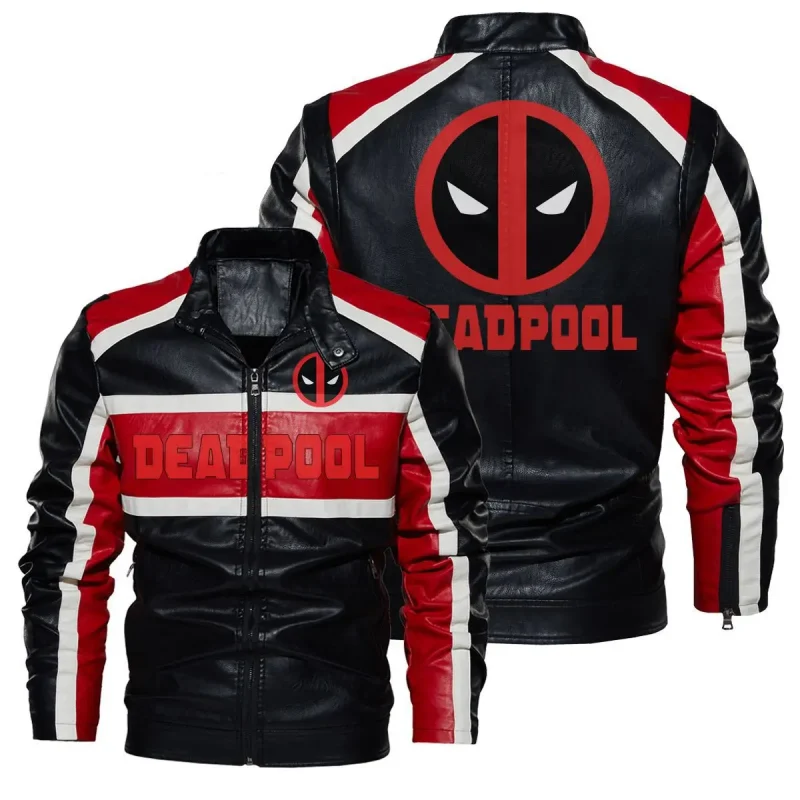 Deadpool Black Leather Jacket – Bold & Versatile Style - Image 6