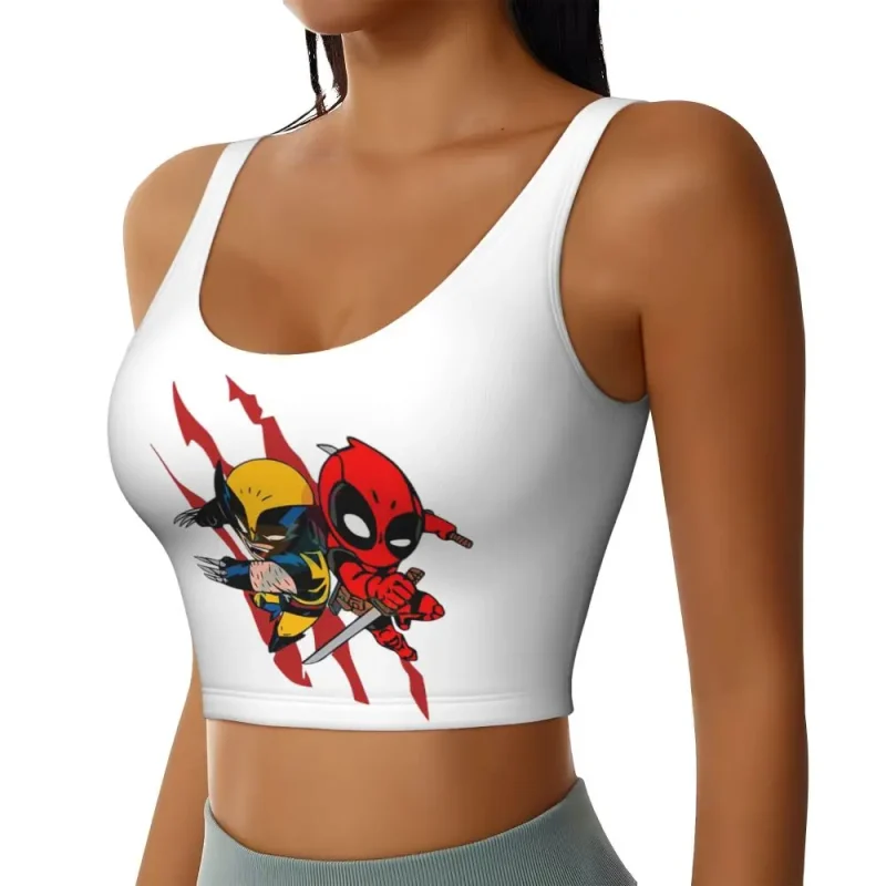 Cartoon Deadpool & Wolverine Crop Top - Dynamic Duo Style