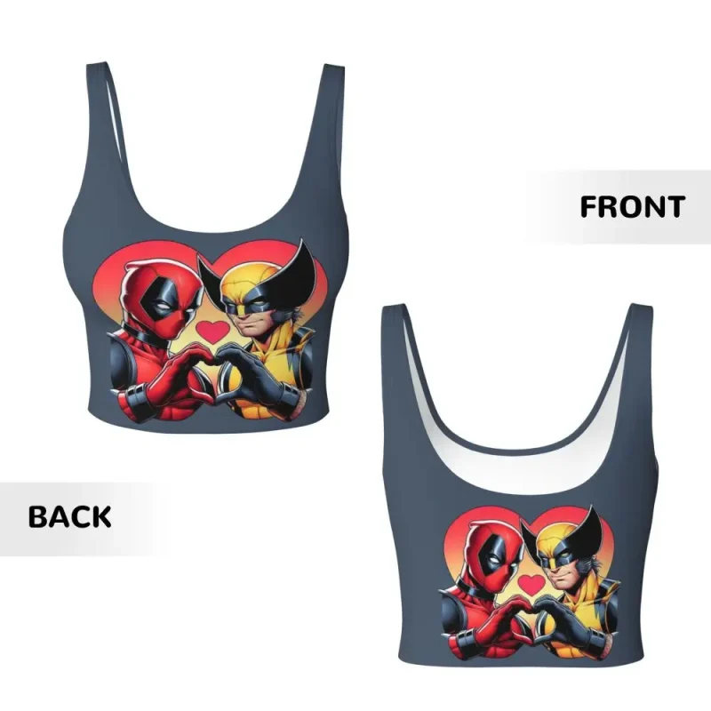Deadpool & Wolverine Heart Crop Top - Dynamic Duo Love - Image 5