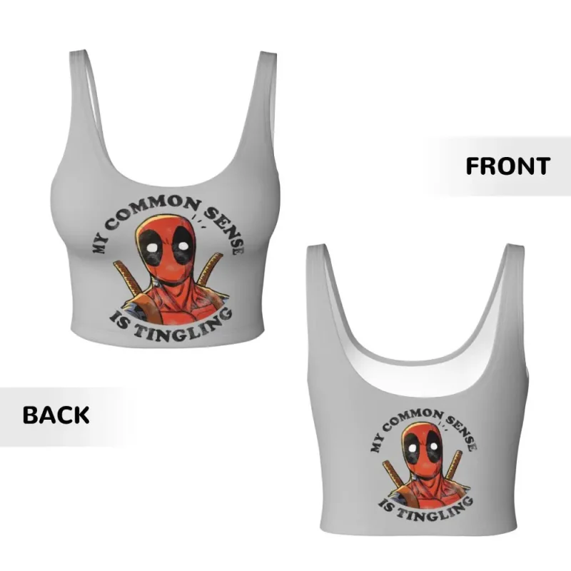 Deadpool "My Common Sense Is Tingling" Crop Top - Image 4