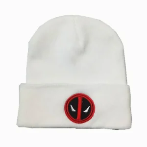 Deadpool "Classic Mask" White Beanie