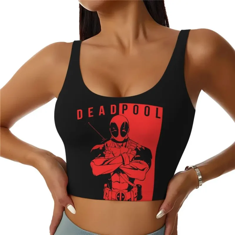 Red Silhouette Deadpool Crop Top - Bold Merc Style - Image 4