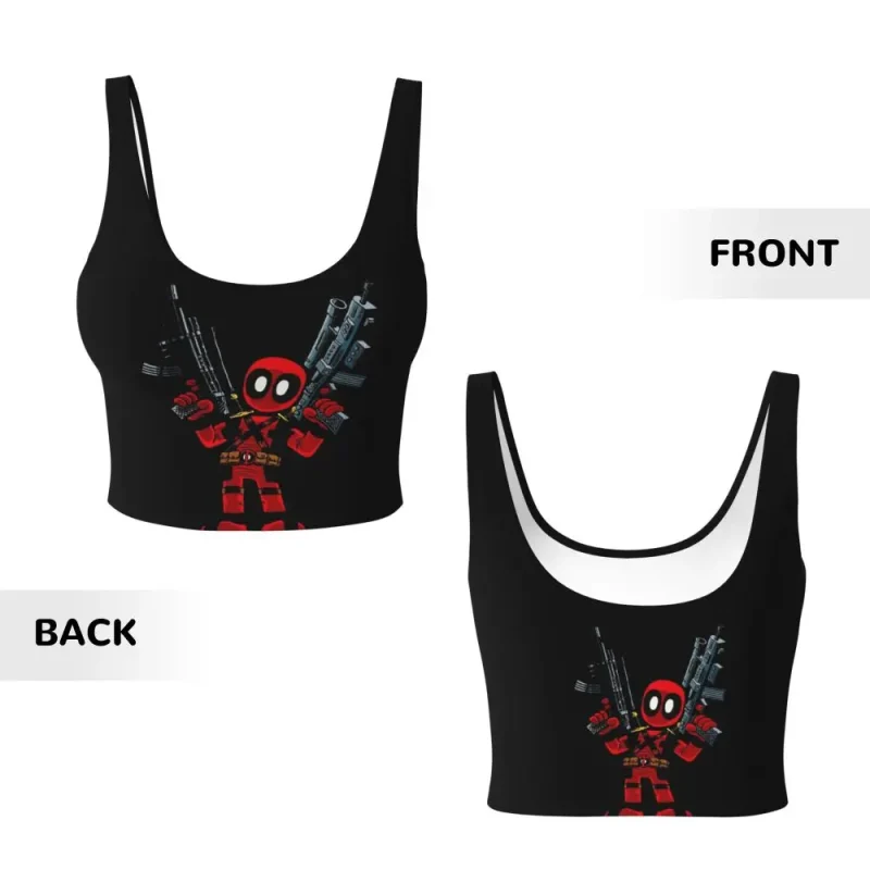 Chibi Deadpool Guns Crop Top - Armed and Adorable - Image 5