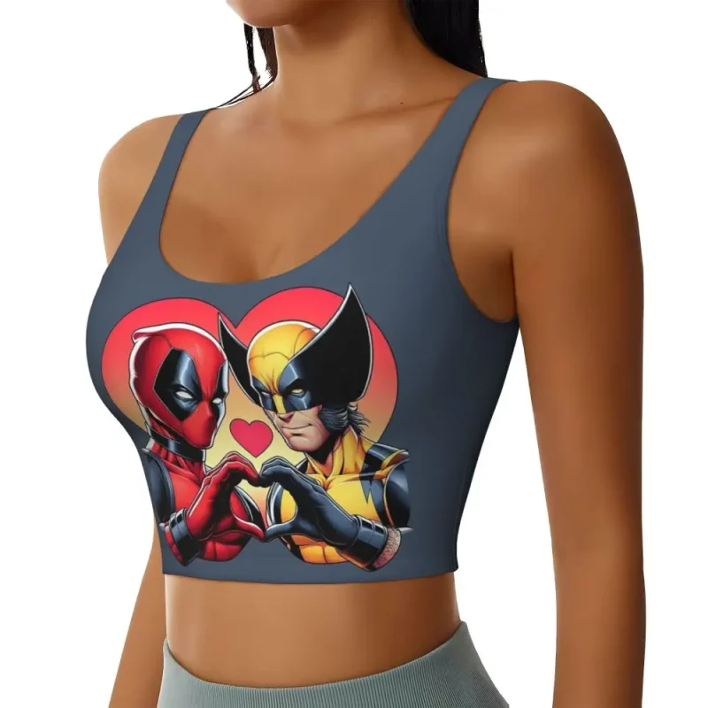 Deadpool & Wolverine Heart Crop Top - Dynamic Duo Love