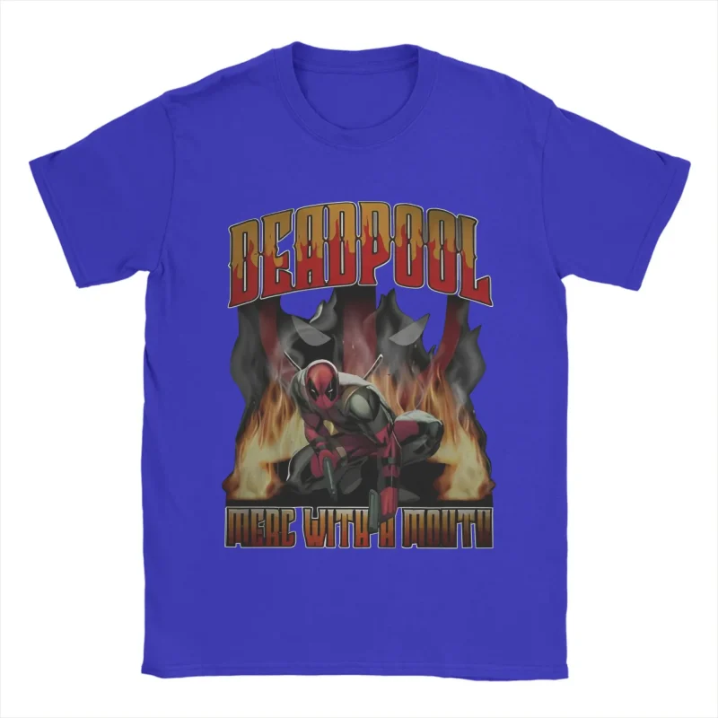 Deadpool "Merc with a Mouth" Action Flames T-Shirt - Image 14