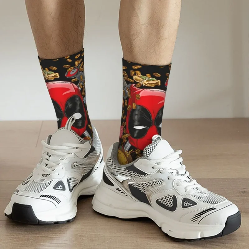 Deadpool Icons Pattern Socks - Merc Mania Footwear - Image 2
