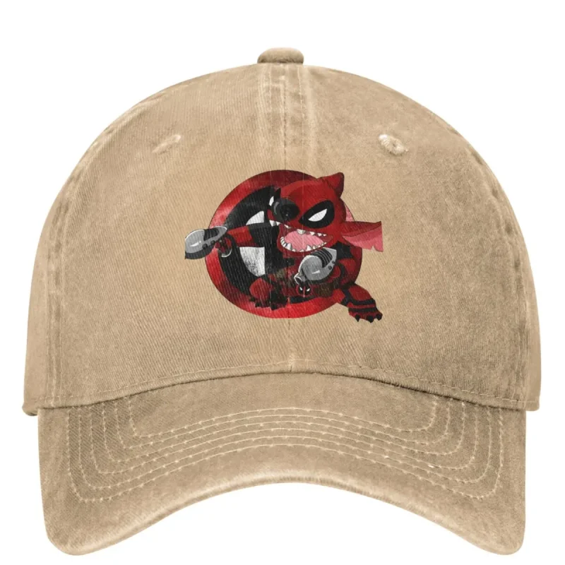 Deadpool Stitch Mashup Cap - Ohana Means Maximum Effort - Image 10