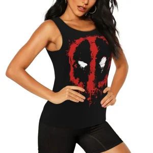 Deadpool Red and Black Tank Top