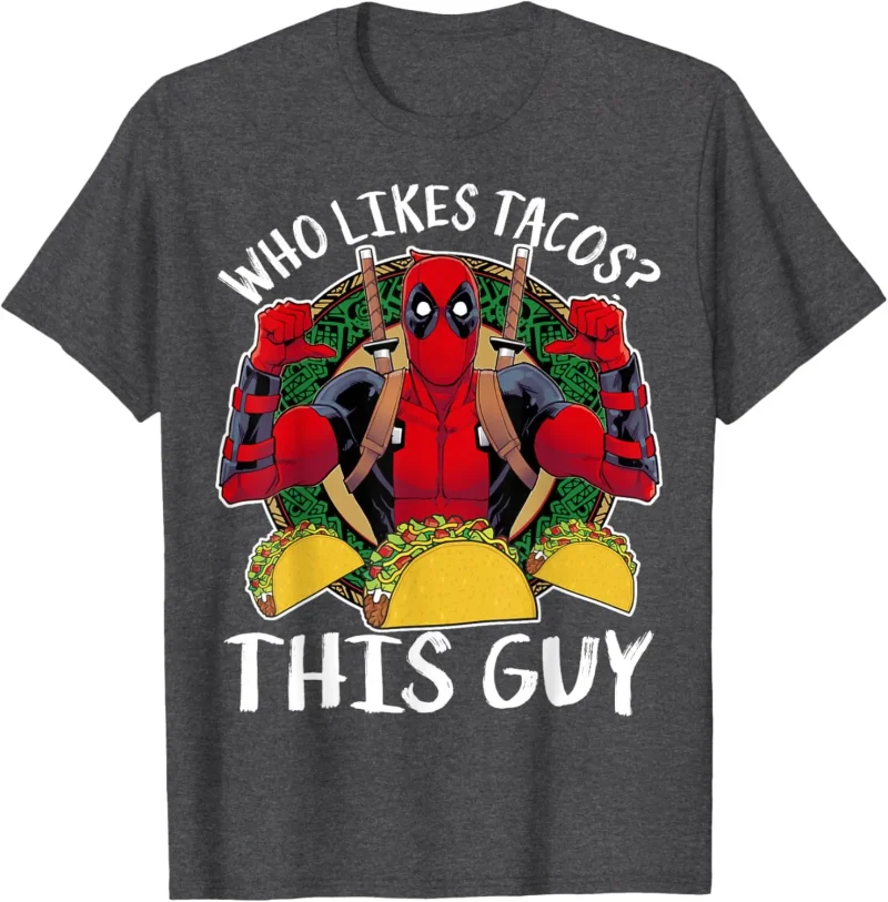 Deadpool T-Shirt "Who Likes TACOS? THIS GUY" - Image 3