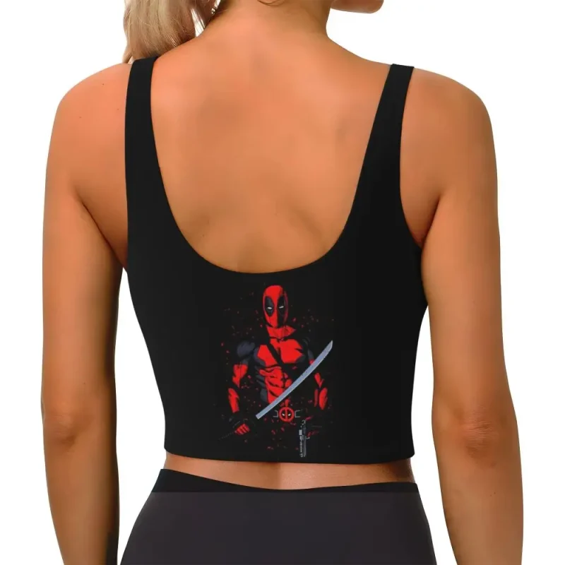 Deadpool with Sword Crop Top - Ready for Action - Image 6