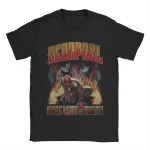 Deadpool "Merc with a Mouth" Action Flames T-Shirt