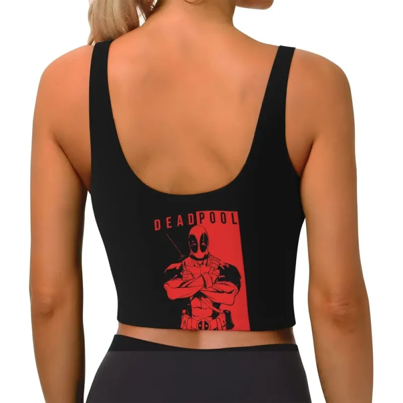 Red Silhouette Deadpool Crop Top - Bold Merc Style - Image 6