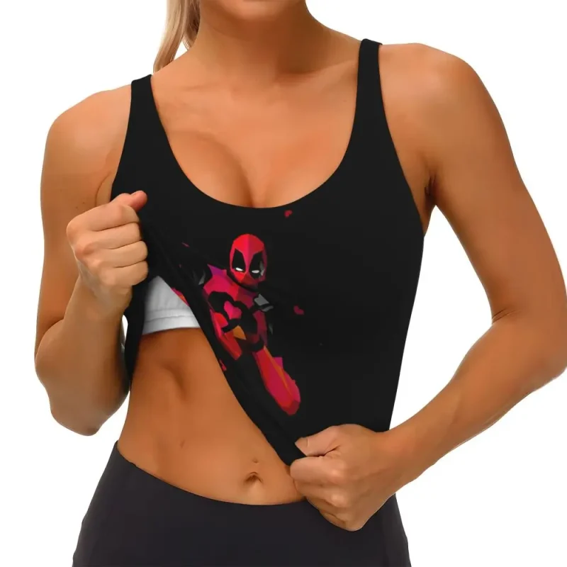 Deadpool Geometric Heart Crop Top - Affectionate Merc - Image 3