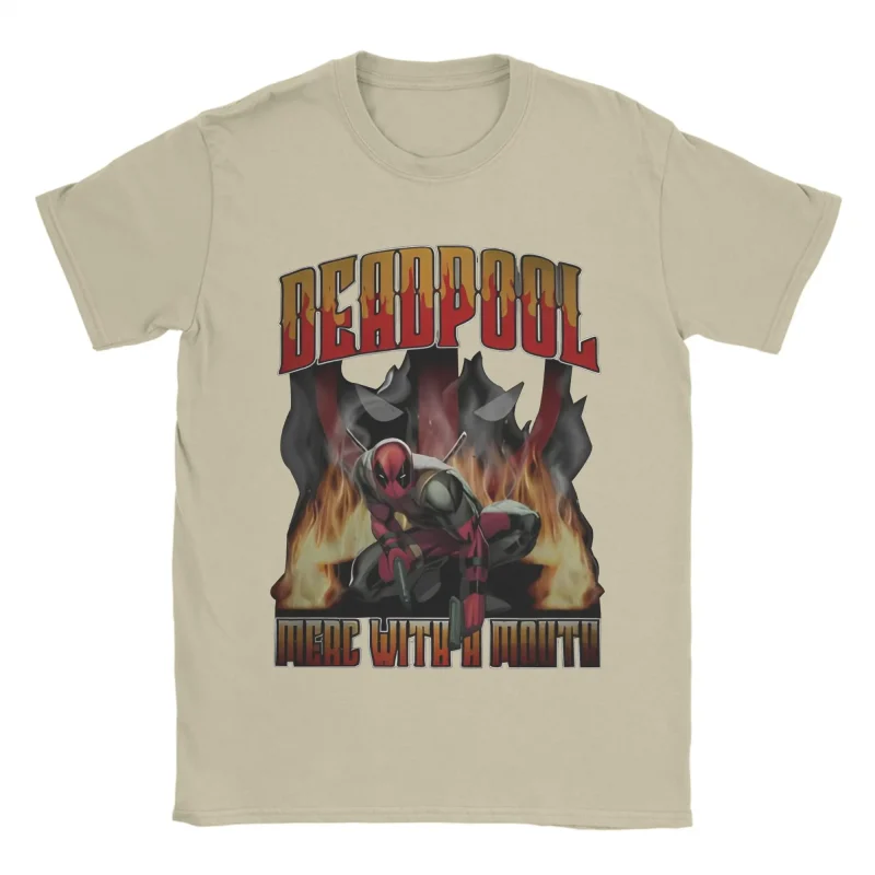 Deadpool "Merc with a Mouth" Action Flames T-Shirt - Image 9