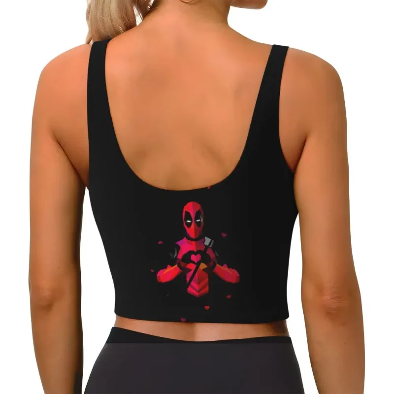 Deadpool Geometric Heart Crop Top - Affectionate Merc - Image 6