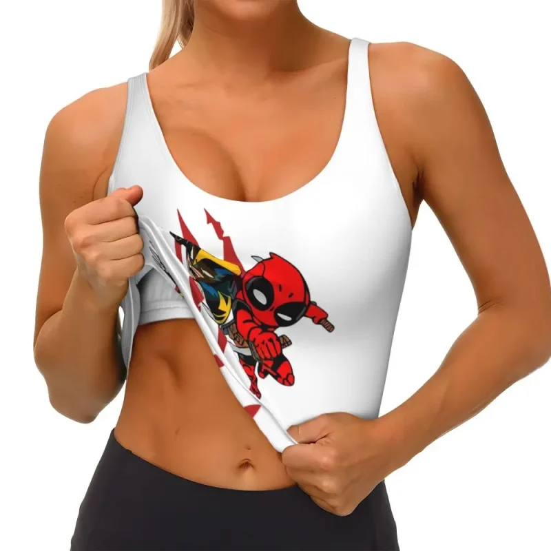 Cartoon Deadpool & Wolverine Crop Top - Dynamic Duo Style - Image 3