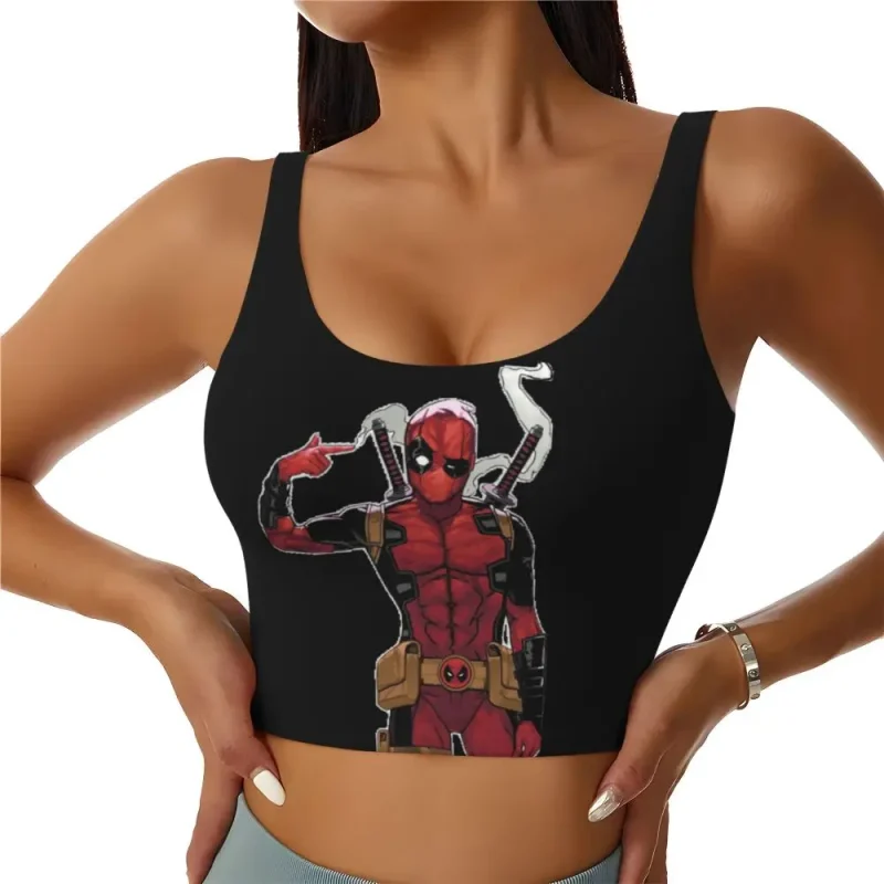 Deadpool Pointing Head Crop Top - Think Inside the Box - Image 4