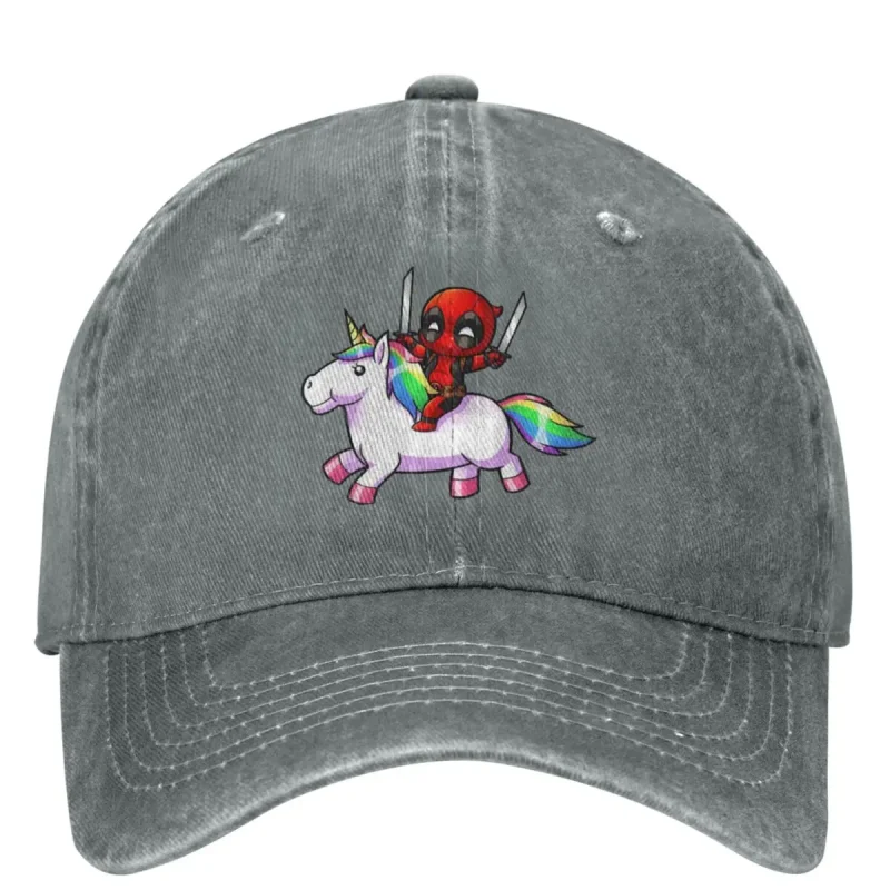 Deadpool Riding Unicorn Baseball Cap - Whimsical Merc Style - Image 6