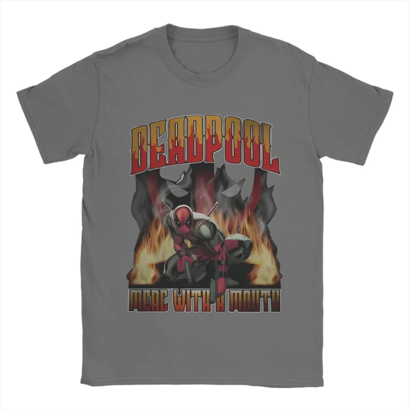 Deadpool "Merc with a Mouth" Action Flames T-Shirt - Image 12