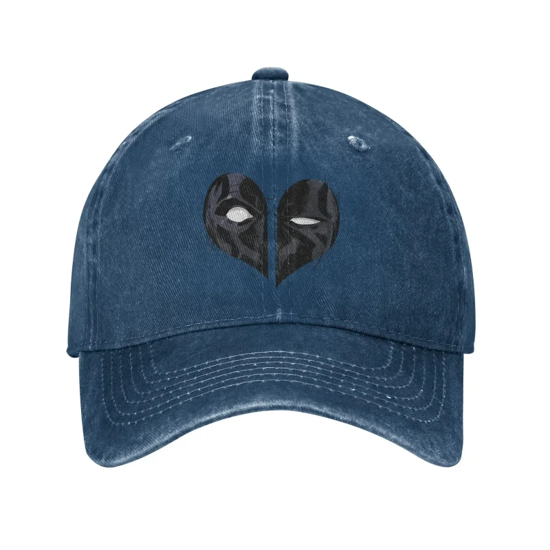 Deadpool Heart Logo Washed Baseball Cap - Vintage Merc Love - Image 6