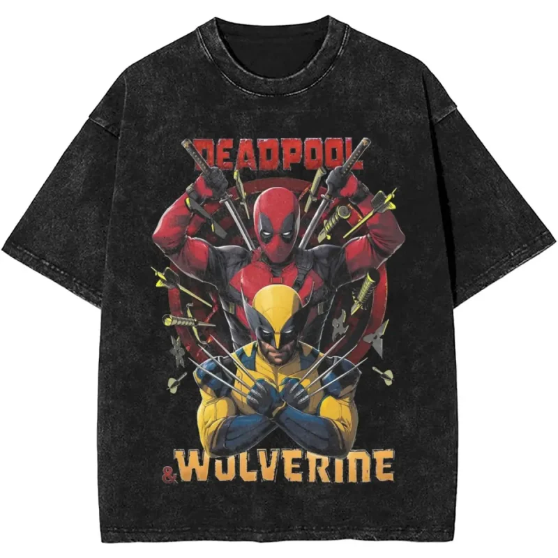 Deadpool & Wolverine Team-Up Vintage Wash T-shirt