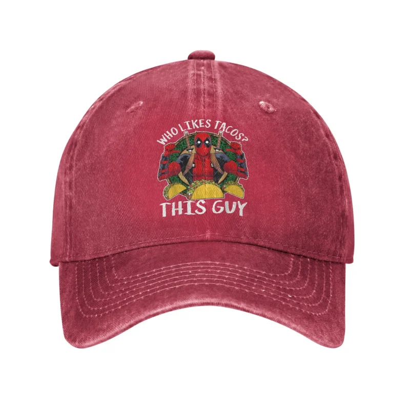 Deadpool "Who Likes Tacos?" Baseball Cap - Foodie Merc Style - Image 8