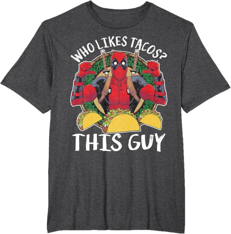 Deadpool T-Shirt "Who Likes TACOS? THIS GUY" - Image 6