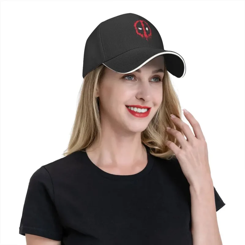 Deadpool Distressed Logo Baseball Cap - Grunge Merc Style - Image 12