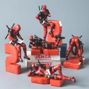 Lazy Deadpool Figure - Set of 5 Relaxed Mercs (6cm each)