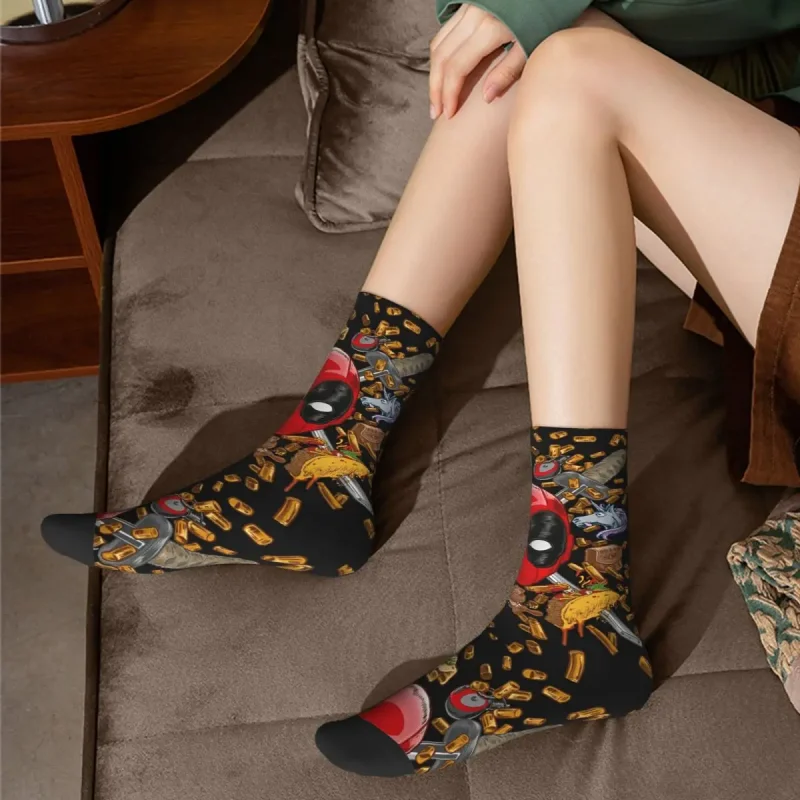 Deadpool Icons Pattern Socks - Merc Mania Footwear - Image 3