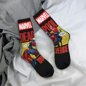 Marvel Comic Deadpool & Wolverine Socks