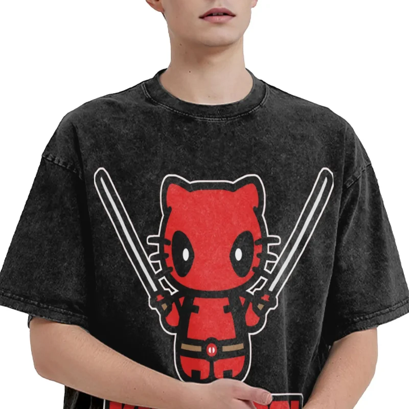 Kittypool – Deadpool Meets Hello Kitty T-Shirt - Image 5