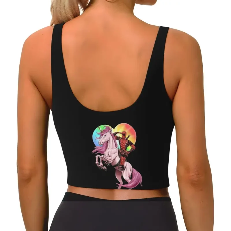 Deadpool Riding Unicorn Crop Top - Magical Merc Adventure - Image 6