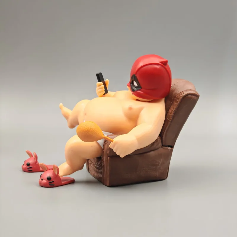 Lazy Deadpool Figure on Chair - Image 2