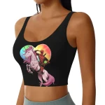 Deadpool Riding Unicorn Crop Top - Magical Merc Adventure