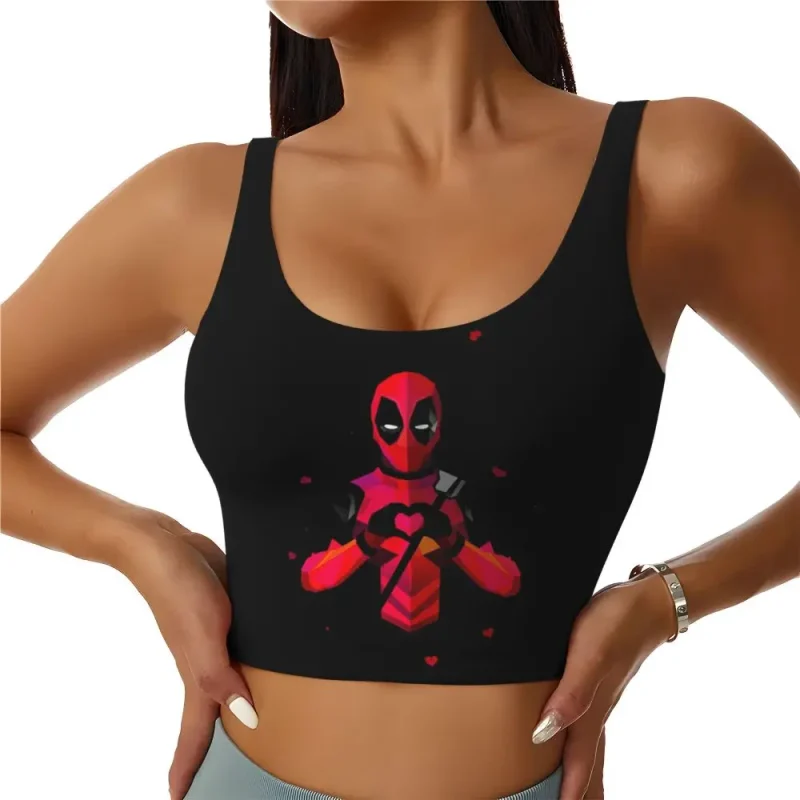 Deadpool Geometric Heart Crop Top - Affectionate Merc - Image 4