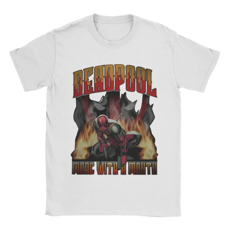 Deadpool "Merc with a Mouth" Action Flames T-Shirt - Image 10