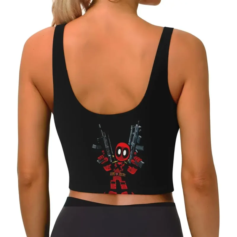 Chibi Deadpool Guns Crop Top - Armed and Adorable - Image 6