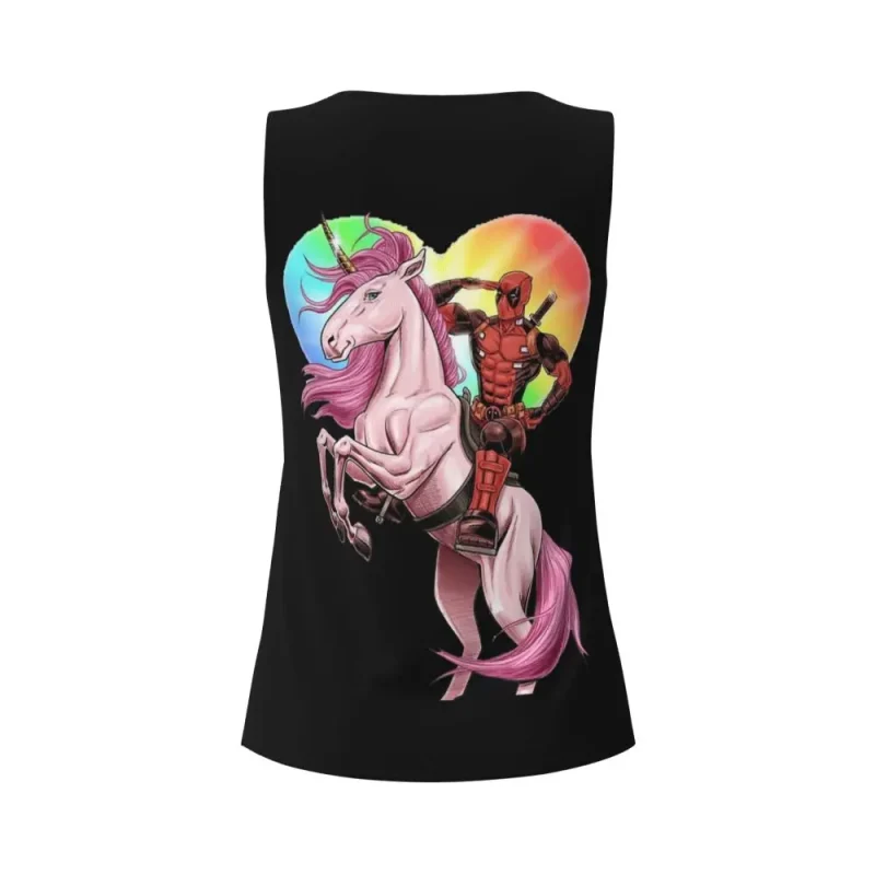 Tank Top - Deadpool Riding a Unicorn - Image 4