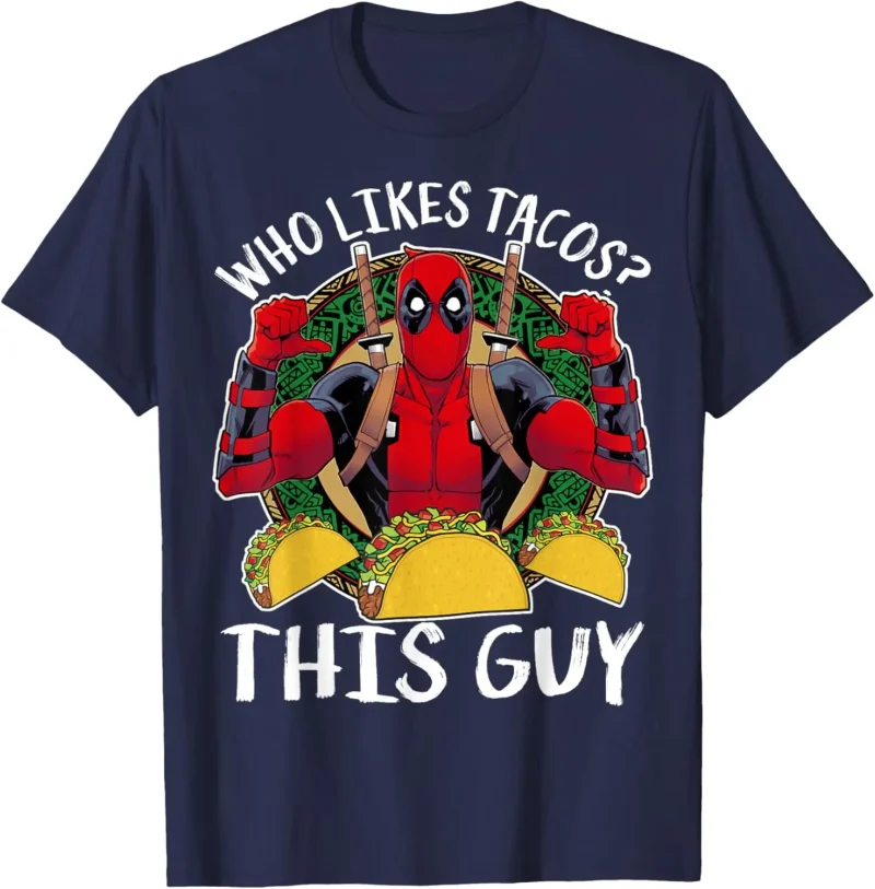 Deadpool T-Shirt "Who Likes TACOS? THIS GUY" - Image 2