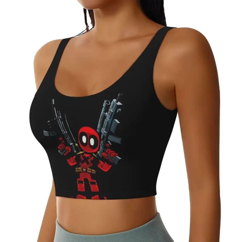 Chibi Deadpool Guns Crop Top - Armed and Adorable
