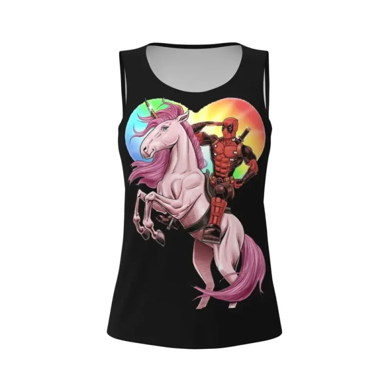 Tank Top - Deadpool Riding a Unicorn - Image 3