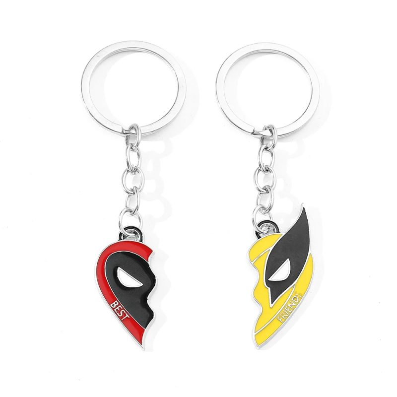 Deadpool/Wolverine Heart Keyring