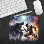 Batman vs Wolverine Gaming Mat – Non-Slip Surface for Dominance