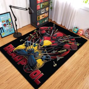Wolverine & Deadpool Chaos Rug – Home Decor