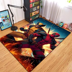 Wolverine & Deadpool Rug – Premium Polyester for UK Interiors